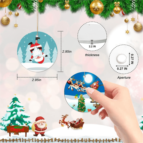 Sublimation Ceramic Ornament Blanks 10 PCS 2