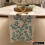 Ivory White Handmade Table Runner Silk Beaded 14x36 inch 6
