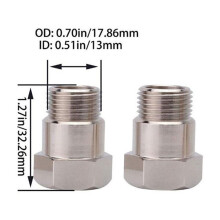 Oxygen Sensor Adapter M18x1.5 Stainless Steel 2 pcs