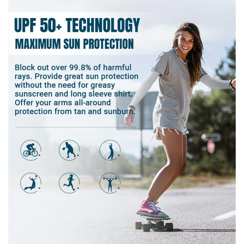 Sun Protection Cooling Arm Sleeves Compression 2 3 4 Pair 1