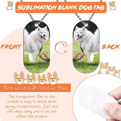 Aluminum Dog Tag Blank for Sublimation 1 Piece 2