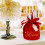 Red Bunny Ear Flannel Gift Bags 10 pcs 3