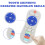 Teether miotóga leanbh silicone Luniquz 2 phíosa liath 4
