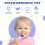 Teether miotóga leanbh silicone Luniquz 2 phíosa liath 5