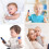 Teether miotóga leanbh silicone Luniquz 2 phíosa liath 6