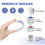 Teether miotóga leanbh silicone Luniquz 2 phíosa liath 7