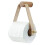 Wood Towel Roll Holder Frame for Bathroom White 2