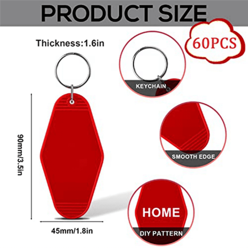 Sublimation Keychain Blanks Double-Sided 60Pcs 2