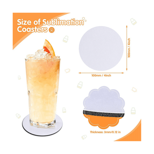 Round sublimation blank coaster 84 pcs 2