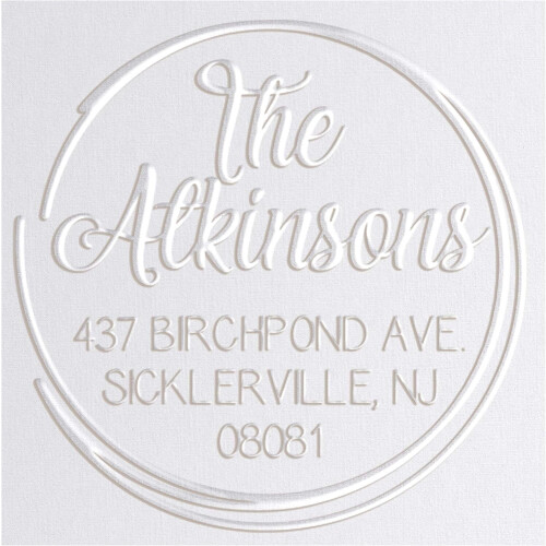 Round Custom Monogram Embosser 1.65 inch 2