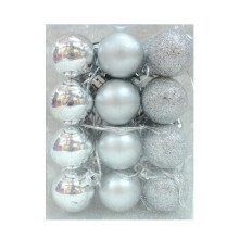 Manfiter clear plastic Christmas ball ornaments 24 pcs