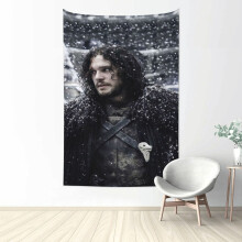 Tapisserie murale Jon Snow, grande bannière, affiche esthétique, fond décoratif pour chambre, salon, dortoir, maison, 229 x 152 cm
