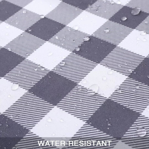 Buffalo Check Kitchen Valance Gray 56"W x 15"L 1 Panel 2