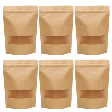 Kraft Paper Pouch Self-Sealing Food Storage Bag 100 pcs