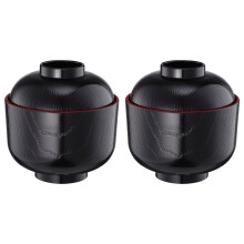 Meijiashe Microwaveable Ramen Bowl with Lid 2 Pcs Black