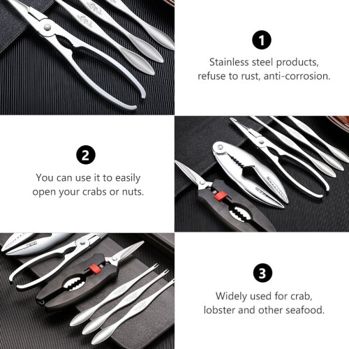 Crab cracker tool for seafood legs and shells