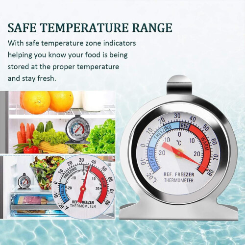 Steel Refrigerator Freezer Thermometer Dial1Pack 1