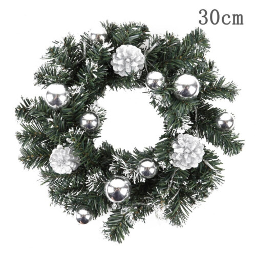 Manfiter Christmas wreath with LED lights outdoor front