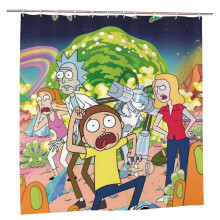 Rick and Morty Shower Curtain Blackout Waterproof 60x72