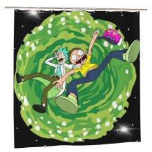 Rick and Morty Shower Curtain Blackout Waterproof 60x72