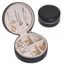 Jewelry Organizer Round Storage Box for Rings Earrings