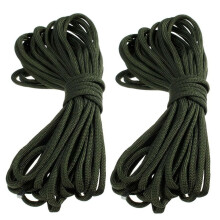 Paracord rope green 15 m 2 pieces