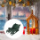 Santa Sleigh Miniature Christmas Statue Red 1 Piece 7