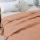 Orange cotton quilted bedspread summer lightweight 5