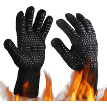 MesaSe BBQ Gloves Heat Resistant 1472F Black 1 Pair