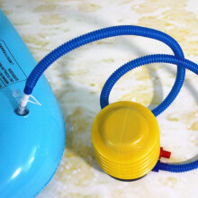 Hand Foot Pump Inflator for Air Toys Blue Yellow Plastic