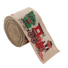 Christmas wired ribbon roll for gift wrapping and crafts