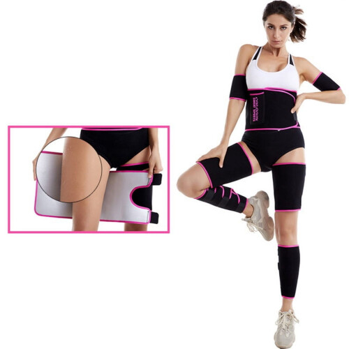 Cintura dimagrante per cosce da donna, a compressione regolabile, ideale per sauna. 2