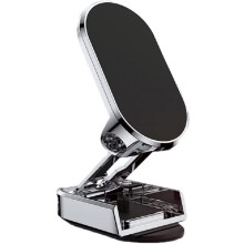 Magnetic 360 Folding Car Phone Holder Silver