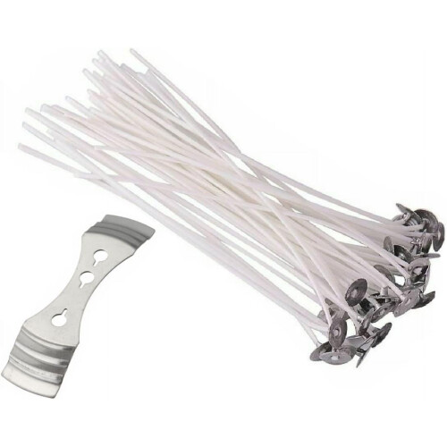 Candle Wicks Cotton Pre-Waxed Tabbed 30 pcs 15 cm