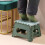 Folding Step Stool Gray 13" 300 lbs Non-Slip Handle 6