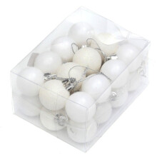 Manfiter clear plastic Christmas ball ornaments 24 pcs