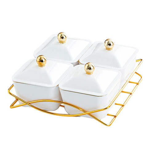 Kowaku appetizer platter with lid and 4 bowls 1
