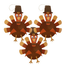 Meijiashe Thanksgiving crafting set turkey decorations 3 pcs
