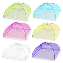 Housse de protection pliable pour aliments, type parasol, avec moustiquaire, idéale pour les pique-niques et barbecues à la maison. Couleur