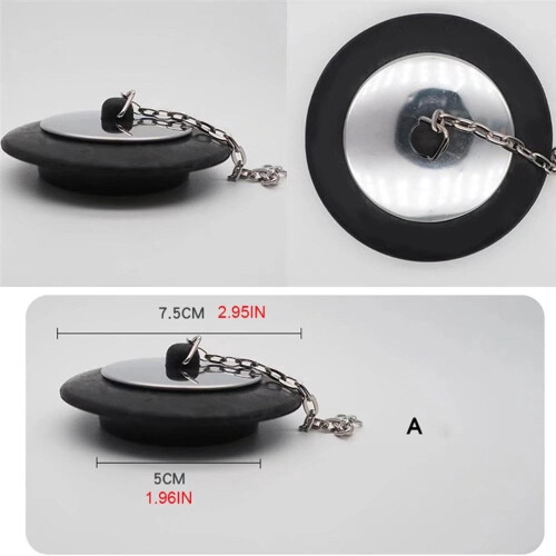 Haomacro bath drain stopper with chain 5-pack 1