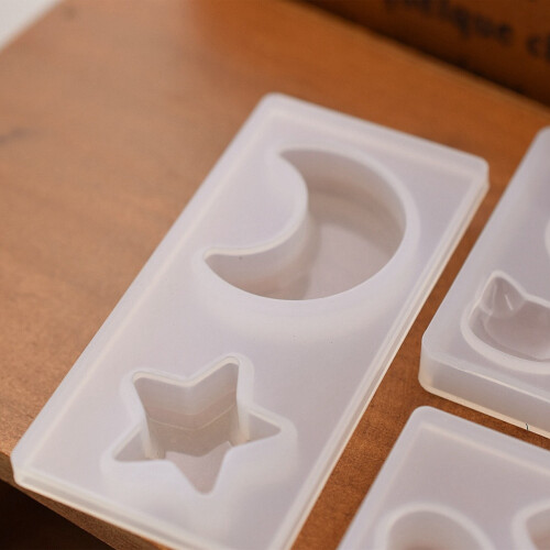 Stampo in silicone per gatto, orso, cuore, luna e stella (6 pezzi) 2