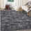 Modern washable area rug dark grey 4 ft x 6 ft 2