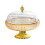 Cake Stand with Dome Yellow Round Dessert Serving Plate 4