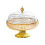 Cake Stand with Dome Yellow Round Dessert Serving Plate 5