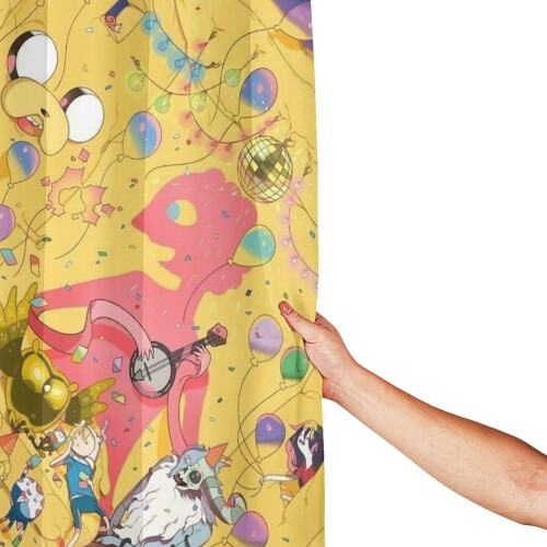 Adventure Time shower curtain polyester 72x72 inches with 2