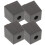Plastic Furniture Legs Black Square 4 Pcs 4
