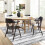 Boho Area Rug Gray Geometric 4' x 6' 6