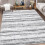 Boho Area Rug Gray Geometric 4' x 6' 7