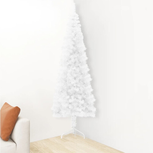 Artificial Slim Half Christmas Tree White 4 ft 2