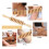 Wooden Massager Roller Curved Exercise Stick 12 Pack 5